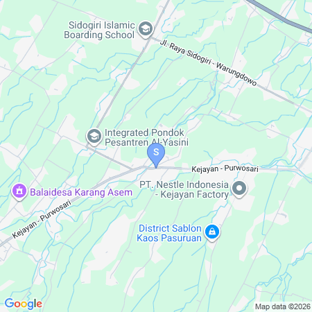 Map showing location of RedDoorz @ Jl Raya Pasuruan