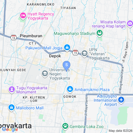 Map showing location of La Rish Home Syariah Gejayan Yogyakarta RedPartner