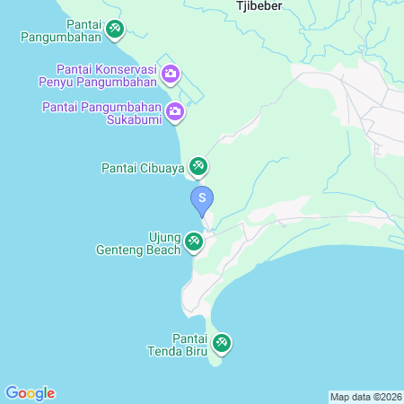 Map showing location of RedDoorz @ Villa Wijaya Ujung Genteng