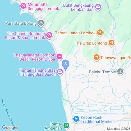 Map showing location of Siama Garden II Raya Senggigi RedPartner