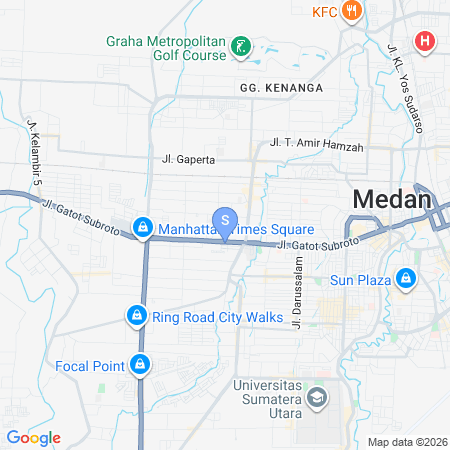 Map showing location of Hotel Bumi Malaya RedPartner