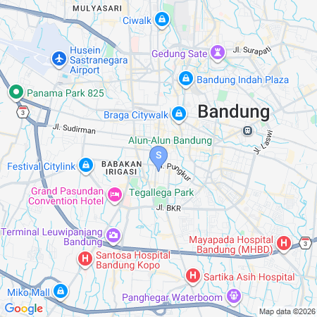 Map showing location of RedDoorz Syariah near Alun Alun Kota Bandung
