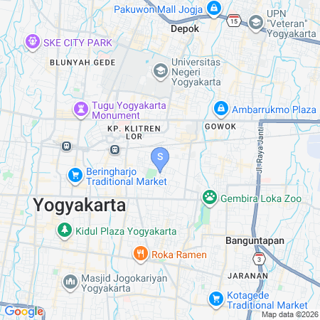 Map showing location of Aliya Co Living near Stadion Mandala Krida RedPartner