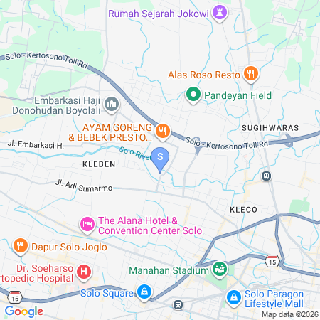 Map showing location of Urbanview Mamio House Syariah near Exit Tol Klodran Solo