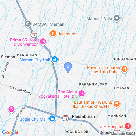 Map showing location of The Lavana Signature Mazovia Villa Yogyakarta