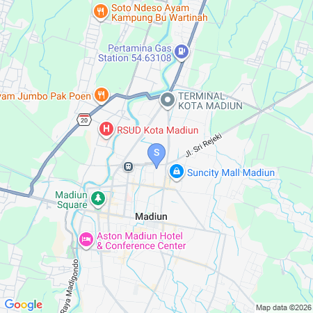 Peta lokasi SANS Vibes Nine Eleven Madiun.
