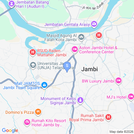 Map showing location of RedDoorz Syariah near Jalan Sumantri Jambi