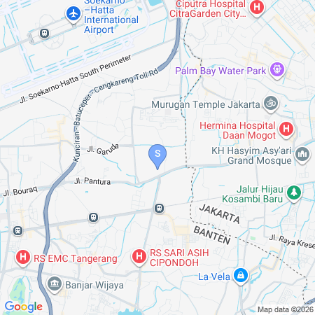 Map showing location of RedDoorz near Batuceper Station
