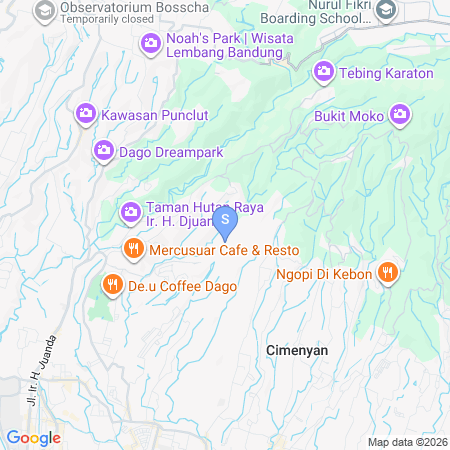 Map showing location of RedDoorz @ Dago Griya Aspen Bandung
