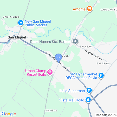 Map showing location of RedDoorz at C&H Transient House San Miguel Iloilo