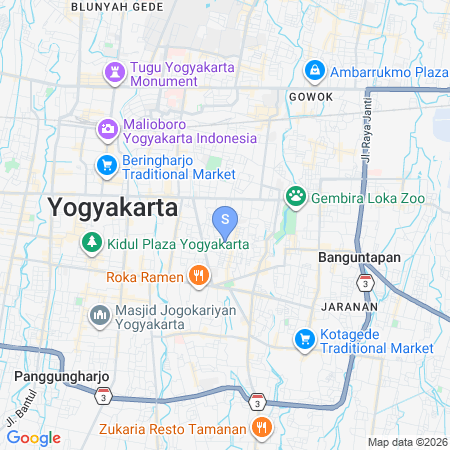 Map of The Lavana Omah Putih Malioboro Tugu Yogyakarta