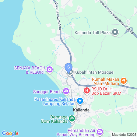 Map showing location of RedDoorz Syariah @ Homestay Kalianda