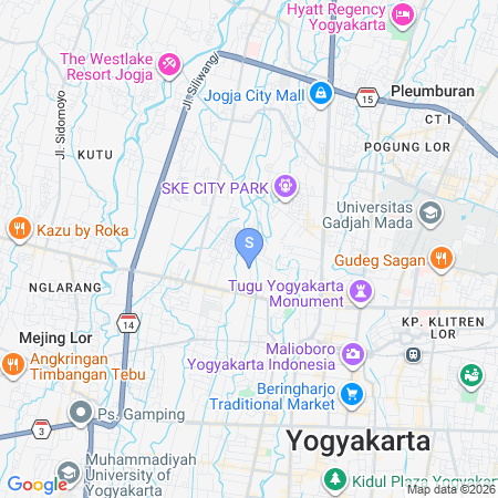 Peta lokasi SANS Stay Tugu Malioboro