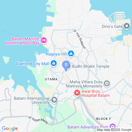 Peta lokasi Urbanview Hotel Aesthetic Batam