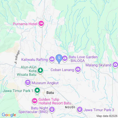 Peta lokasi Harwin Homestay Batu RedPartner