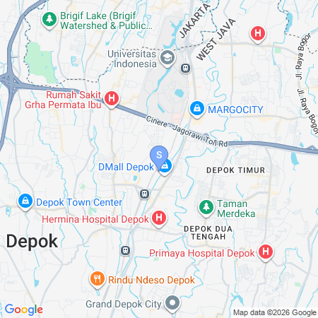 Peta lokasi RedDoorz near Eka Hospital Depok